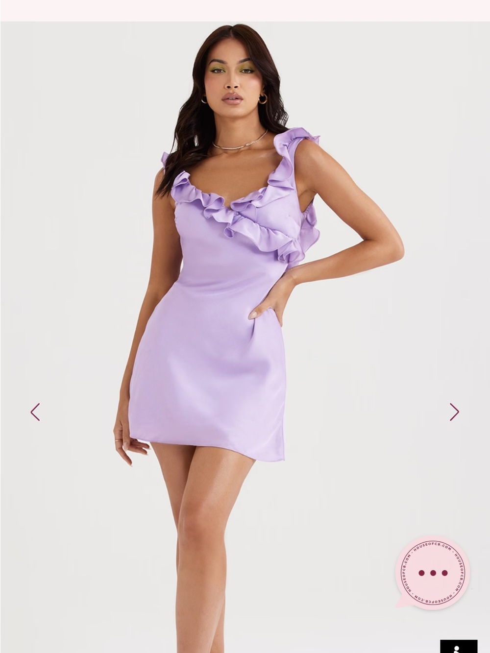 House of cb purple mini dress